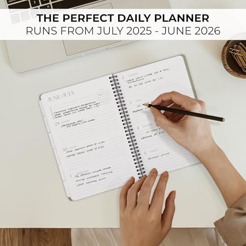 Aesthetic 2025-2026 Academic Planner - A Beautiful 7" x 10" Daily Planner for Women or Men with Weekly & Monthly Spreads For The 25-26 School Year - Runs From July 2025 - June 2026 7