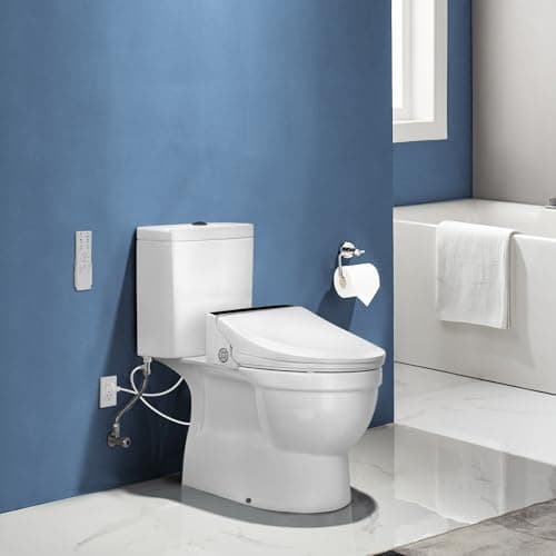 Combier Bidet Toilet Seat with Heated Warm Water & Nozzle Wash, Auto-Dry, Quiet Close Lid, Wireless Remote - Electric Bidet Seat 102S-B(Elongated) 7