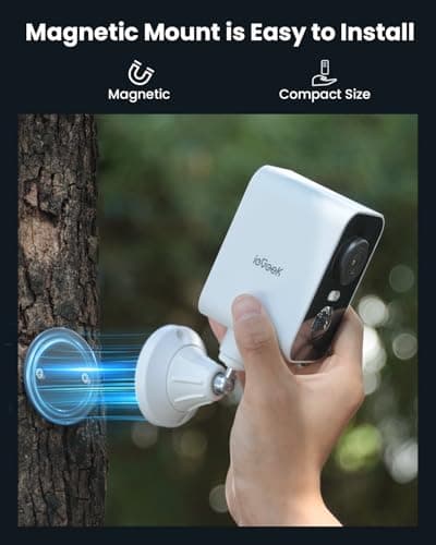 ieGeek 4G LTE Cellular Security Camera Wireless Outdoor, No WiFi Solar Power Camera, Off Grid Security Camera Built-in SIM Card, 2K Color Night Vision, PIR Motion Sensor (Subscription Fee Required) 8