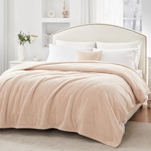 Sealy Electric Blanket Twin Size, Flannel Heated Blanket with 10 Heating Levels & 1-12 Hours Auto Shut Off, Fast Heating Warm Blanket, Machine Washable, Beige, 62 x 84 Inch 7