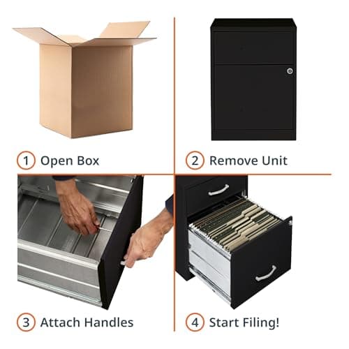 NuSparc 2 Drawer Locking Filing Cabinet | Pre-Assembled Steel Construction | Space-Saving Design is Perfect for Home and Small Office | Letter-Size | Assembled in North America 11