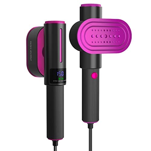 Enjoy Myself Portable Handheld Garment Steamer with Rotatable Ironing Panel, Both Wet Steam and Dry Iron, Clothes Steamer for Home and Travel, Strong Penetrating Foldable Fabric Wrinkles Remover