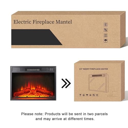 72" LED Lights Electric Fireplace with Mantel, Fireplace TV Stand for TVs Up to 80",Modern Entertainment Center with Storage, Delicate Three-Dimensional Molding with Remote Control for Living Room 7