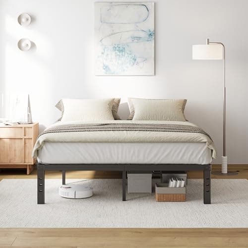 COMASACH Full Size Bed Frame 14“ High Heavy Duty Metal Platform Bed Frame,Sturdy Steel Support,No Box Spring Needed,Noise-Free,Easy Assembly 8
