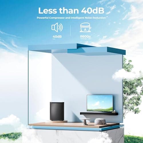 Electactic 3.0 Cu.ft Small Freezer, Mini Upright Freezer with Adjustable Thermostat, Removable Shelves, Reversible Single Door, for Bedroom/Home/Dorms/Apartment, Sanded Black 4