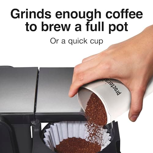 Proctor Silex Electric Coffee Grinder for Beans, Spices and More, Stainless Steel Blades, 12 Cups, White 5