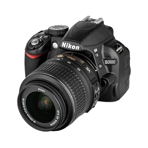 Nikon D3100 14.2MP DSLR Camera with AF-S DX 18-55mm f/3.5-5.6 VR Zoom Lens - (Black) (Discontinued) (Renewed)