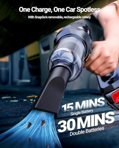 SEALIGHT Handheld Car Vacuum Wireless, Handheld Vacuum Cleaner with 21000pa High Power Suction, Two Batteries Long Endurance, 18V/120W Mini Vacuum Cleaner for Car, Home, Office 5