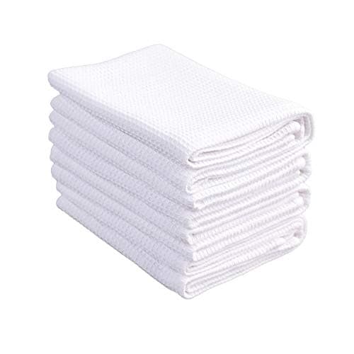 PY HOME & SPORTS Dish Towel Set, 100% Cotton Waffle Weave Kitchen Towels 4 Pieces, Super Absorbent (17 x 25 Inches, Set of 4)