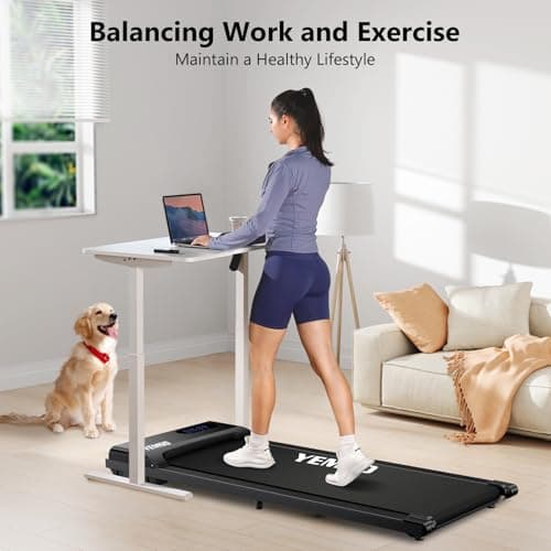 Walking Pad, Under Desk Treadmill for Home and Office, 330 Lbs Capacity, 3 in 1 Portable Treadmill with Remote Control, Classic Black 6