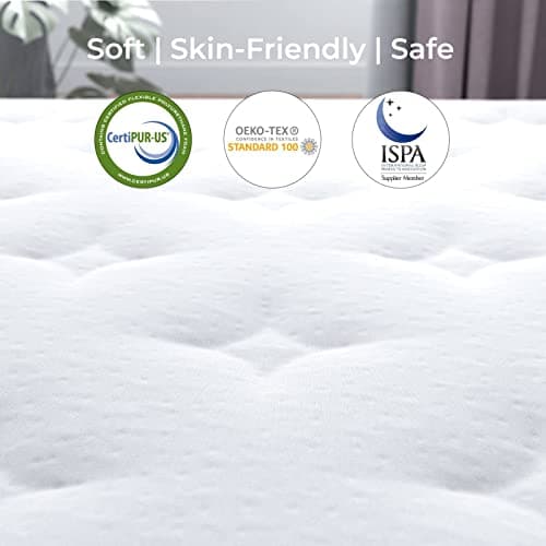 REGOSS Full Mattress, 10 Inch Hybrid Full Mattress, Full Size Mattress in a Box, Plush Foam Mattress with Individually Pocketed Coils, Motion Isolation for Pressure Relief, Medium Soft 5