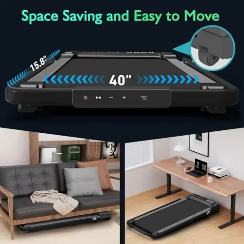 Elseluck Walking Pad, Under Desk Treadmill for Home Office, 2 in 1 Portable Walking Treadmill with Remote Control, Walking Jogging Machine in LED Display 8