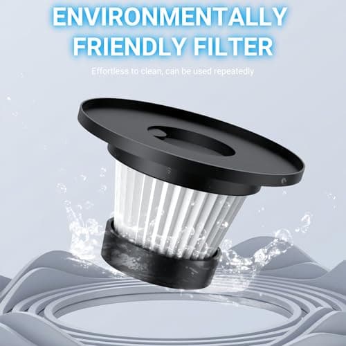 AOSHAWN Handheld Vacuum Cleaner Cordless, 6 in 1 Rechargable Handheld Car Vacuum 15000Pa, 2 Power Settings Portable Handheld Vacuum, Multi-Functional Handheld Vacuum with Emergency Device 8