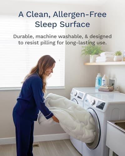 ViscoSoft Copper Mattress Topper Pad Queen - Soft Overstuffed Premium Cloud-Like Support - Quilted Fiberfilled Mattress Topper with Deep 18" Pocket for Secured Fit 8