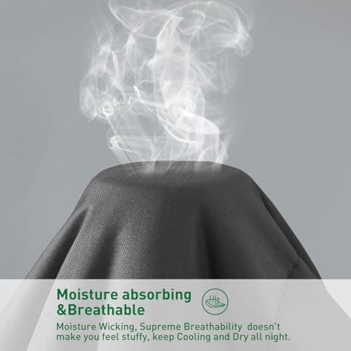 100% Viscose Made from Bamboo Comforter for Hot Sleepers- Soft Breathable Silky Duvet Insert Full Size-with Corner Tabs- All Season Comforter (86"x82", Grey) 5