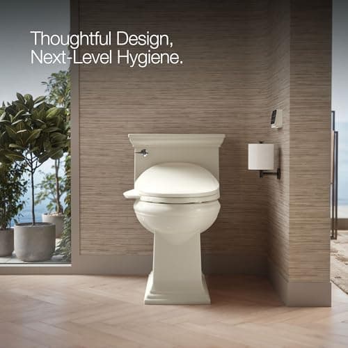 Kohler PureWash E750 Elongated Heated Bidet Toilet Seat, Touchscreen Remote Control, Biscuit, Quiet-Close Grip-Tight Lid, Self-Cleaning Wand, Warm Water Bidet, Adjustable Water Pressure, Nightlight 7