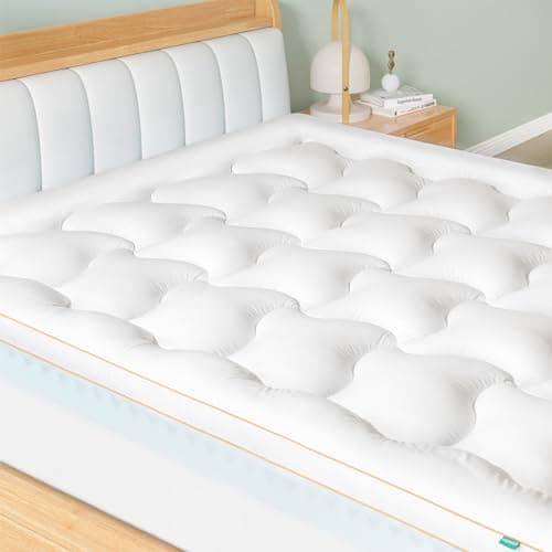 VISCOFLEX Dual Layer 4 Inch Foam Twin Mattress Topper - 2 Inch Egg Crate Firm Mattress Topper and 2 Inch Down Alternative Pillow Top Mattress Pad with 8-21 Inch Deep Pocket, Ultra Comfy Support 7