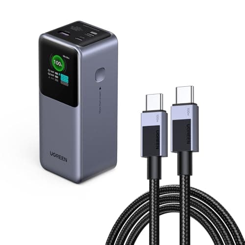 UGREEN Nexode Power Bank 20000mAh Bundle with USB C to USB C Cable 3.3FT Compatible with iPhone 15/15 Pro/15 Pro Max, MacBook Pro/Air, Galaxy S24/S23, iPad Pro/Air, Pixel 8