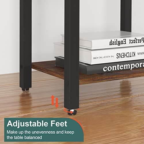 Yoobure Nightstand with Charging Station, Side Table End Table with Large Drawer and Storage Shelf, Bed Side Table/Night Stand with USB Ports & Outlets, Rustic Bedside Tables for Bedroom, Living Room 8