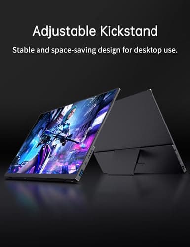 VOKENSU Portable 2K 144Hz Monitor, 16" 2560x1600 QHD Gaming HDR FreeSync, Ultra Slim Travel Screen w/Kickstand & Speaker for Laptop Switch Xbox PS5/4 5