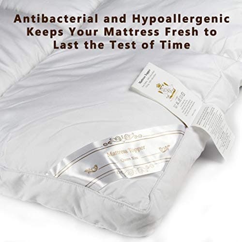 D & G THE DUCK AND GOOSE CO Extra Thick Mattress Topper + All Season Comforter Light Weight Queen Size 5