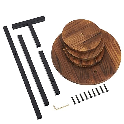 AUGOSTA 3 Tier Plant Stand, Tall Metal Wood Shelf Holder for Indoor, Outdoor Display Rack Flower Pot Stand for Corner Living Room Balcony Garden Patio 8