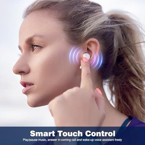 Wireless Earbuds for iPhone 17 16 16e 15 Pro Max, Bluetooth 5.3 Ear Buds True Wireless Headphones Noise Canceling In Ear Earphones, Sweat Resistant,HD Mic,Deep Bass for Samsung S26 S25 S24 S23/Pixel 9 5