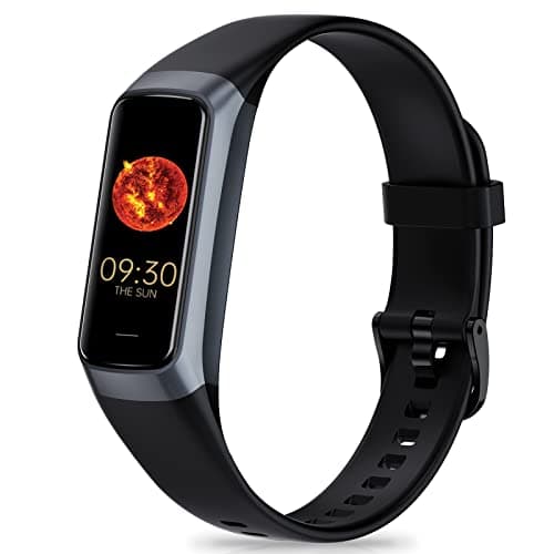 Zeacool Fitness Tracker with 24/7 Heart Rate, Blood Oxygen Blood Pressure Sleep Monitor, Activity Trackers 5 ATM Waterproof,Step Calorie Counter Pedometer Health Smart Watch for Women Men (Blac)