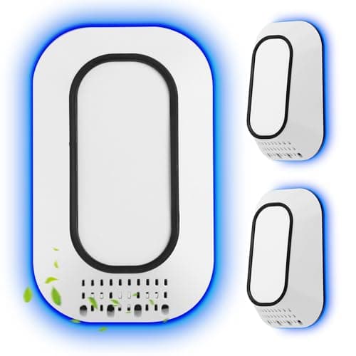 PVACG Plug in Air Purifier with Ice Blue Hover Light, 4 Built-in Brushes Negative Ion Air Purifier for Home,2W Ultra-Low Energy Air Ionizers for Bedroom, Office Desk,Living Room,Bathroom(5)