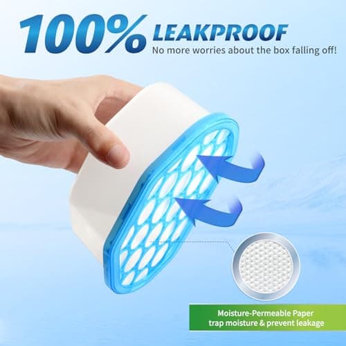 Ksend Moisture Absorbers, 24 Pack, Compact Dehumidifier for Closet, Efficient Humidity Absorber Boxes, Moisture Absorber for Closet, Odor Eliminator with Fragrance Free, Blue, 6.4oz, 300ml 5