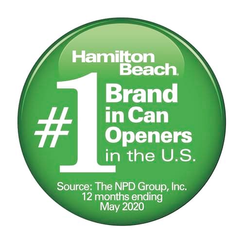 Hamilton Beach Smooth Touch Electric Automatic Can Opener with Easy Push Down Lever, Eliminates Sharp Edges, Opens All Standard-Size and Pop-Top Cans, Extra Tall, Black and Chrome (76606AG) 5