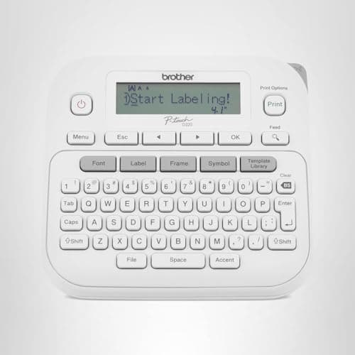 Brother P-Touch PTD220 Home/Office Everyday Label Maker | Prints TZe Label Tapes up to ~1/2 inch White 7