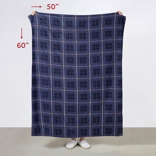 Sunbeam Royal Ultra Rodeen Blue Plaid Heated Personal Throw / Blanket, Cozy-Warm, Adjustable Heat Settings 7