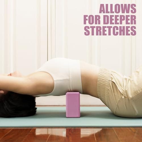 2 Pcs Yoga Blocks, 9"x6"x3" Foam Blocks Yoga Props for Pilates Stretching and Meditation Exercise Blocks Lightweight Yoga Essentials (Pink) 7