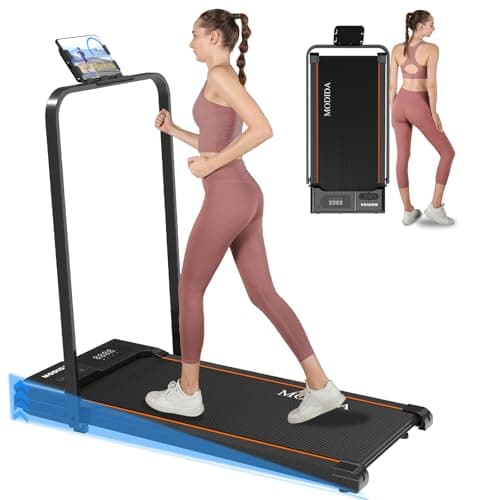 MODIDA 3-in-1 Treadmill for Home, Portable Walking Pad with Hand & Running Machine with Remote Control & LED Display, Compact Electric Treadmill for Home & Office, 300 lbs Capacity