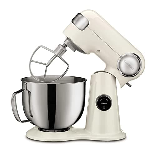 Cuisinart SMD-50CRM Precision Pro 5.5-Quart Digital Stand Mixer with 12-Speeds, 3 Preprogrammed Food Prep Settings, Mixing Bowl, Chef's Whisk, Flat Mixing Paddle, Dough Hook, and Splash Guard, Cream
