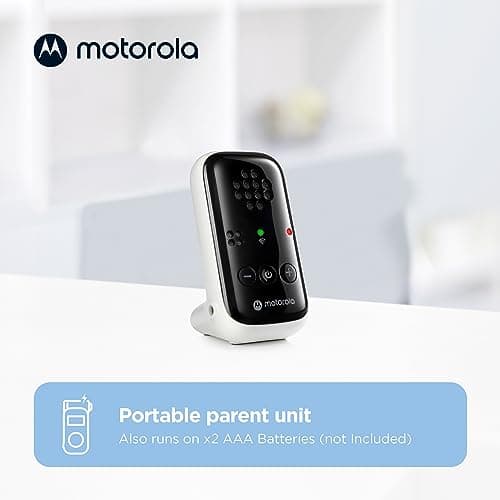 Motorola Nursery Baby Monitor, 1000ft Range PIP10 Audio Only, No WiFi Needed, Cry Detection, Alert Light, Portable Parent Unit for Easy Monitoring 7