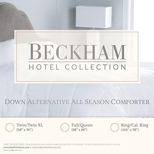 Beckham Hotel Collection 1300 Series - All Season - Luxury Goose Down Alternative Comforter - Full/Queen - Gray 5