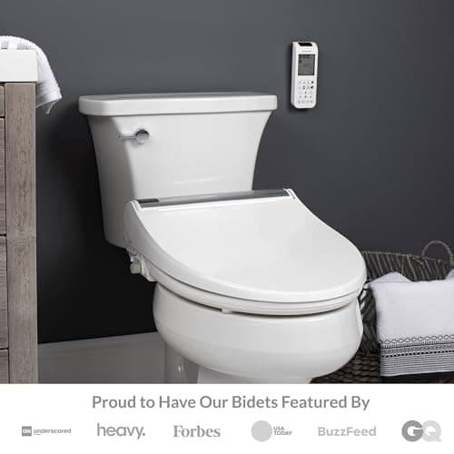 Bio Bidet BB2000 Electric Bidet Toilet Seat, Warm Water with Air Dryer, Heated Seat with Sensor and Slow Close Lid, Night Light, Remote Control, Elongated, and Bidet Towels 12