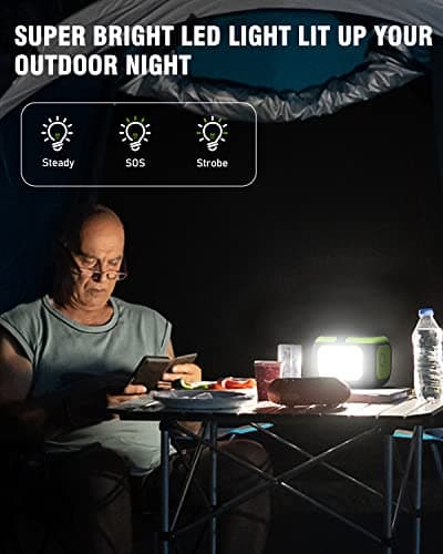 200W Portable Power Station, SinKeu 42000mAh Solar Generator With 110V AC Outlet, DC, USB C, USB QC3.0, 155Wh Backup Battery Pack Power Supply for Camping Essential Road Trip Home Outdoor Emergency 7