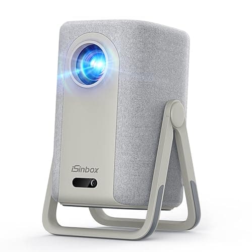 [Short Throw/1000ANSI/Built in Apps] iSinbox 4K Outdoor Projector with WiFi and Bluetooth, Auto Focus Projector with Dual-Mode Stand, Smart Portable Proyector with YouTube/PrimeVideo & Dolby
