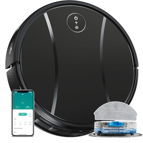 Tipdiy Robot Vacuum and Mop Combo,4200Pa Powerful Robotic Vacuum Cleaner with Self-Charging, Home Automatic Robot Aspiradora for Hard Floor, Low Carpet, Pet Hair, App&Voice&Remote Smart Control