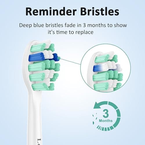 Leocomps Replacement Toothbrush Heads, 14-Pack for Philips Sonicare Click-on, Plaque Removal, Daily Cleaning 5