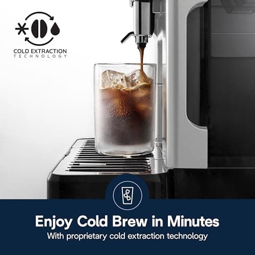 De'Longhi Eletta Explore Espresso Machine with Cold Brew, Hot & Cold Milk Frother - 50+ Recipes, Built in Grinder, User Profiles, Smartphone Compatible with Bean Adapt Technology for Ideal Extraction 7