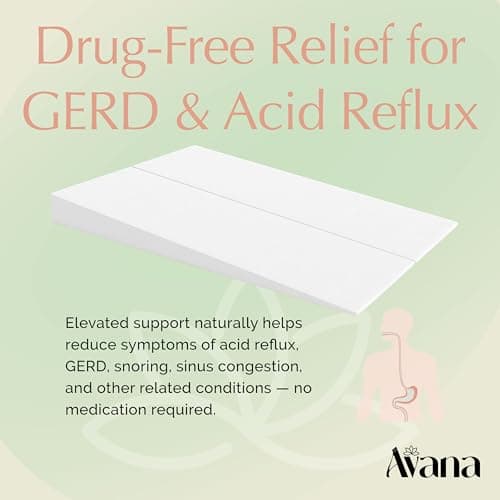 Avana Mattress Elevator 5-Inch - Gentle Incline Under Mattress Support - Riser for Snoring, Acid Reflux, and Sinus Relief, Queen 6