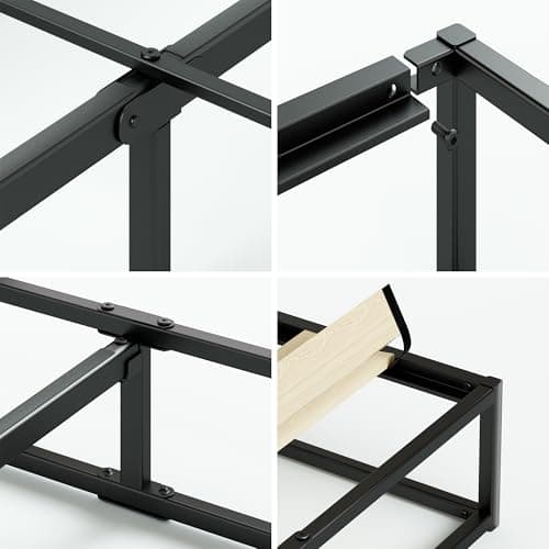 Zinus Joseph 10 Inch Platform Bed Frame, Wood Slat Support, No Box Spring Needed, Eco Friendly WonderBox(TM) Packaging, Easy Assembly, Black, Queen 8