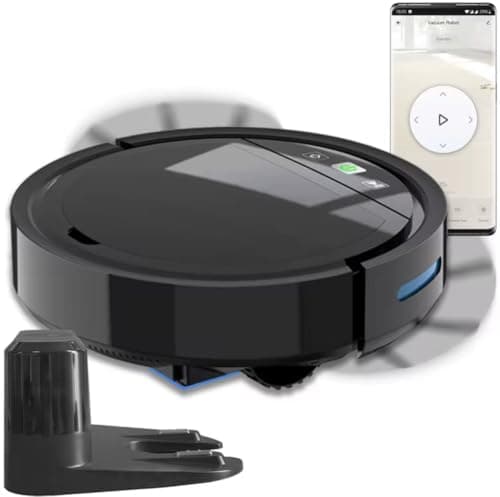 Robot Vacuum and Mop Combo, WiFi/App, Robotic Vacuum Cleaner with Schedule, 2 in 1 Robot Vacuum with mop pad and Dustbin, Self-Charging, Slim, Ideal for Hard Floor, Pet Hair
