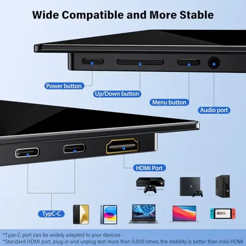 InnoView 14 Inch OLED Portable Monitor 4k UHD 3840x2400 Portable Monitor 100% DCI-P3 | 100000:1Contrast | Built-in Speakers, Travel Monitors for Laptop PC MAC Phone PS4 Xbox Switch 9