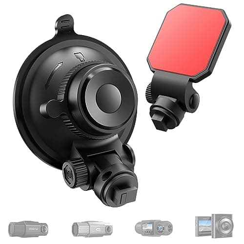 COOAU Car Dash Cam Mounting Bracket, Adjustable Windshield Mount for Dash Camera, Suction Cup Mount for Dashboard Camera, Suitable for D20, D20S, D30S