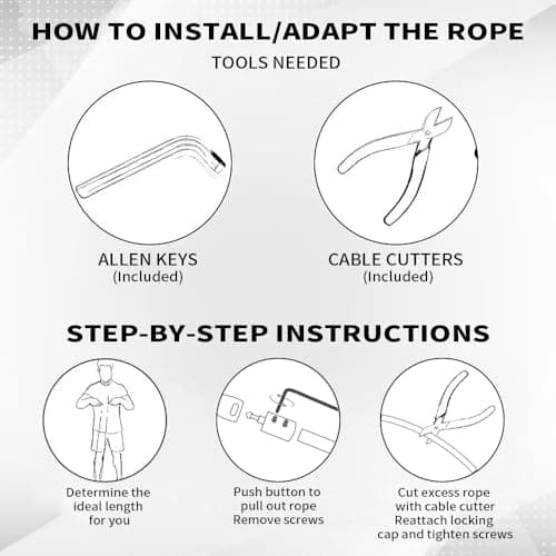 Hererope Weighted Jump Rope Set 3-in-1 Interchangeable 1/6lb 1/4lb 1/2lb Professional Jump Ropes for Men Women | Premium Ball Bearing Speed Rope Anti-Slip Leather Grip | Crossfit Boxing MMA 8